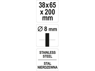 Щетка цилиндрическая из нержавеющей стали YATO 38 х 65 мм